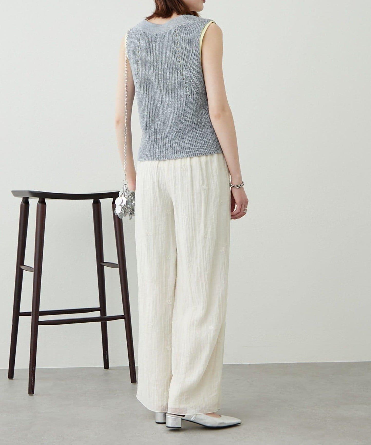 【柳樹】刺繡休閒褲