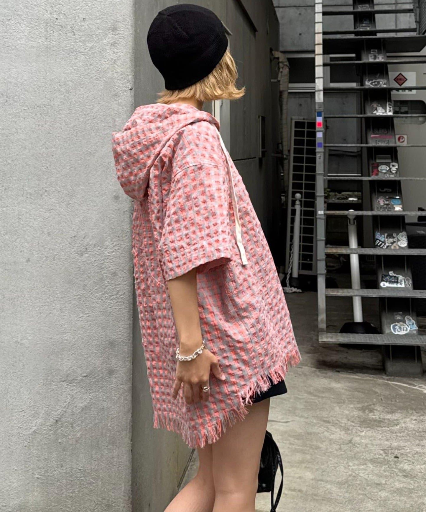 【S.G】男女通用波浪連帽襯衫