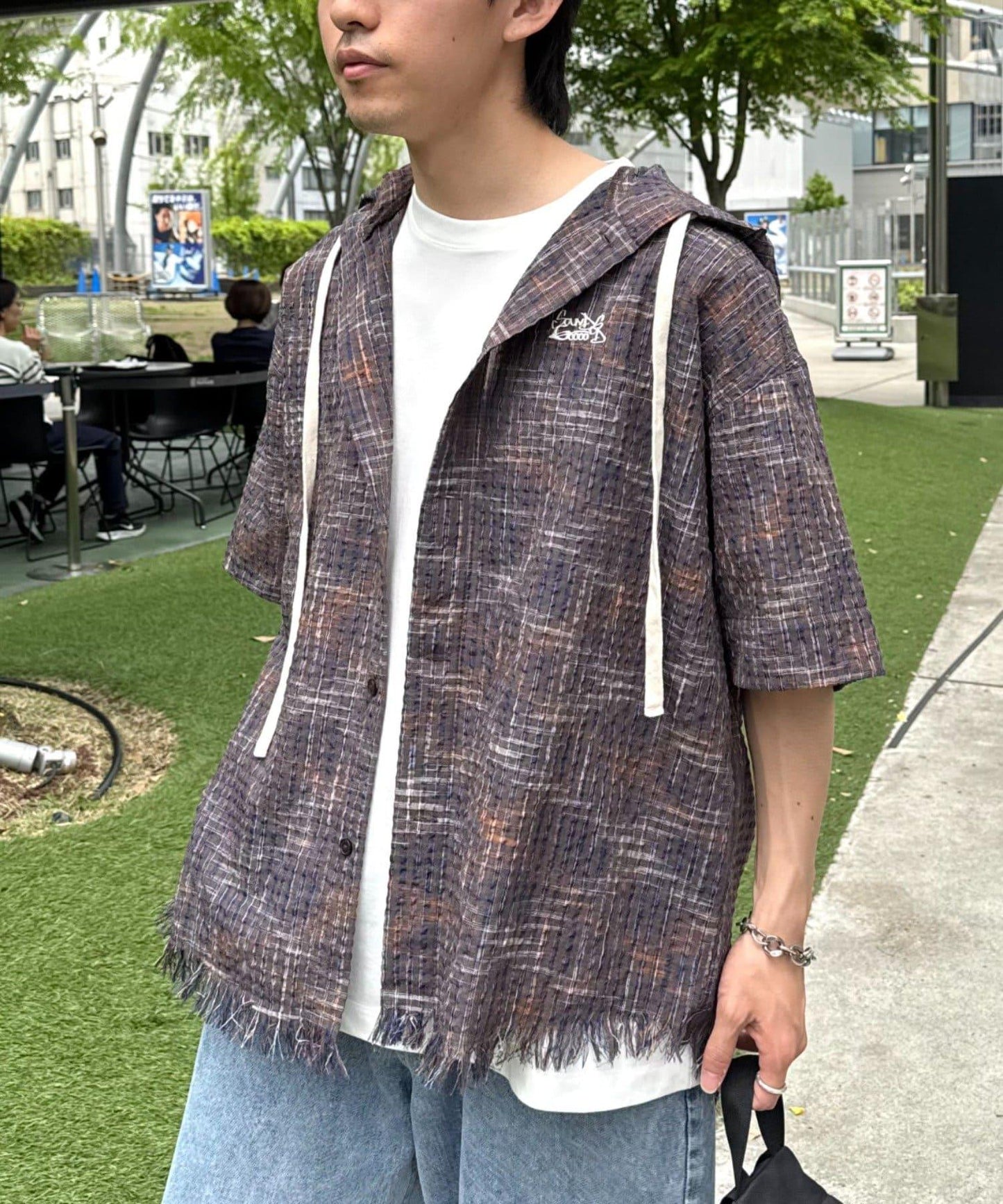 【S.G】男女通用波浪連帽襯衫