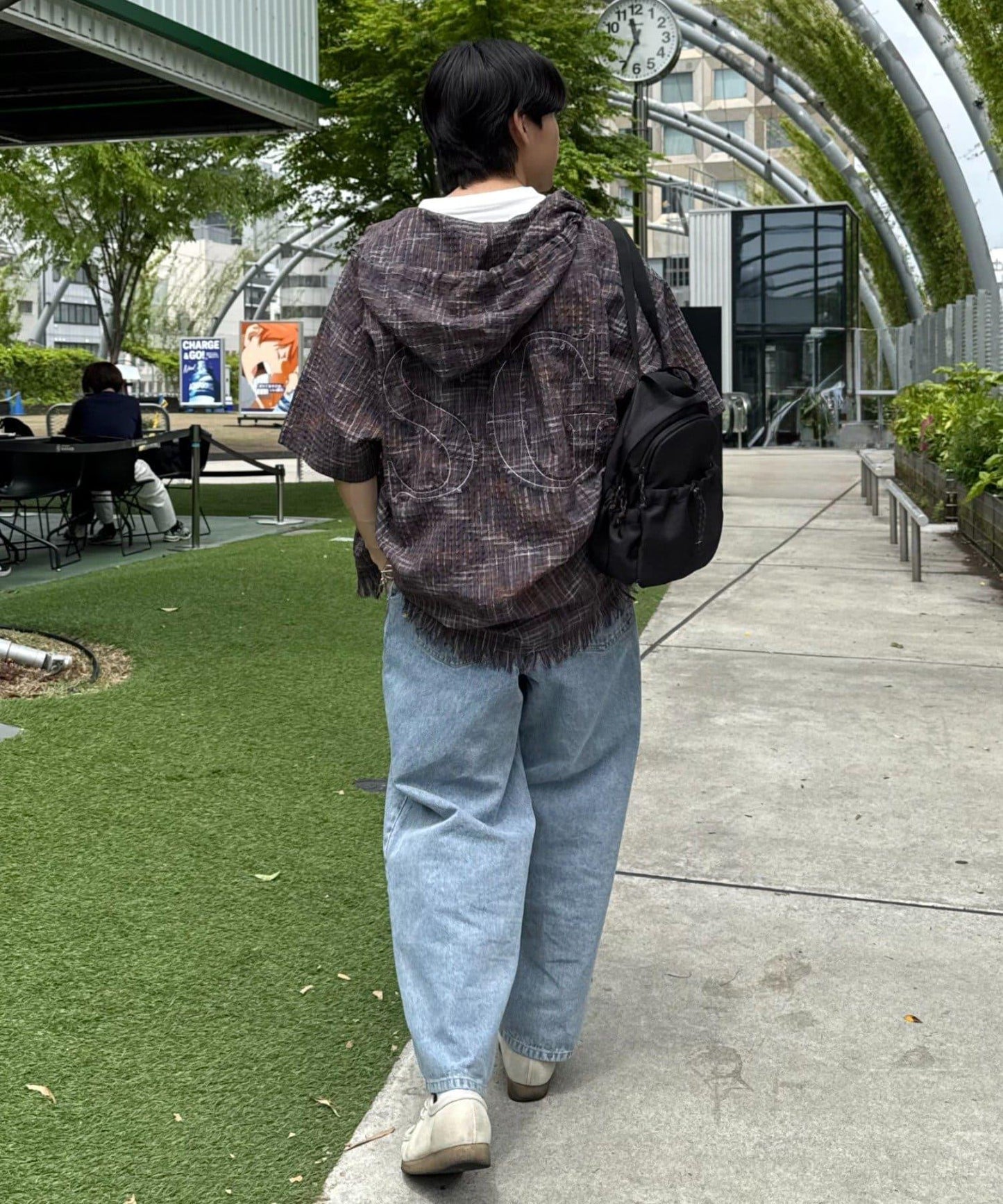 【S.G】男女通用波浪連帽襯衫