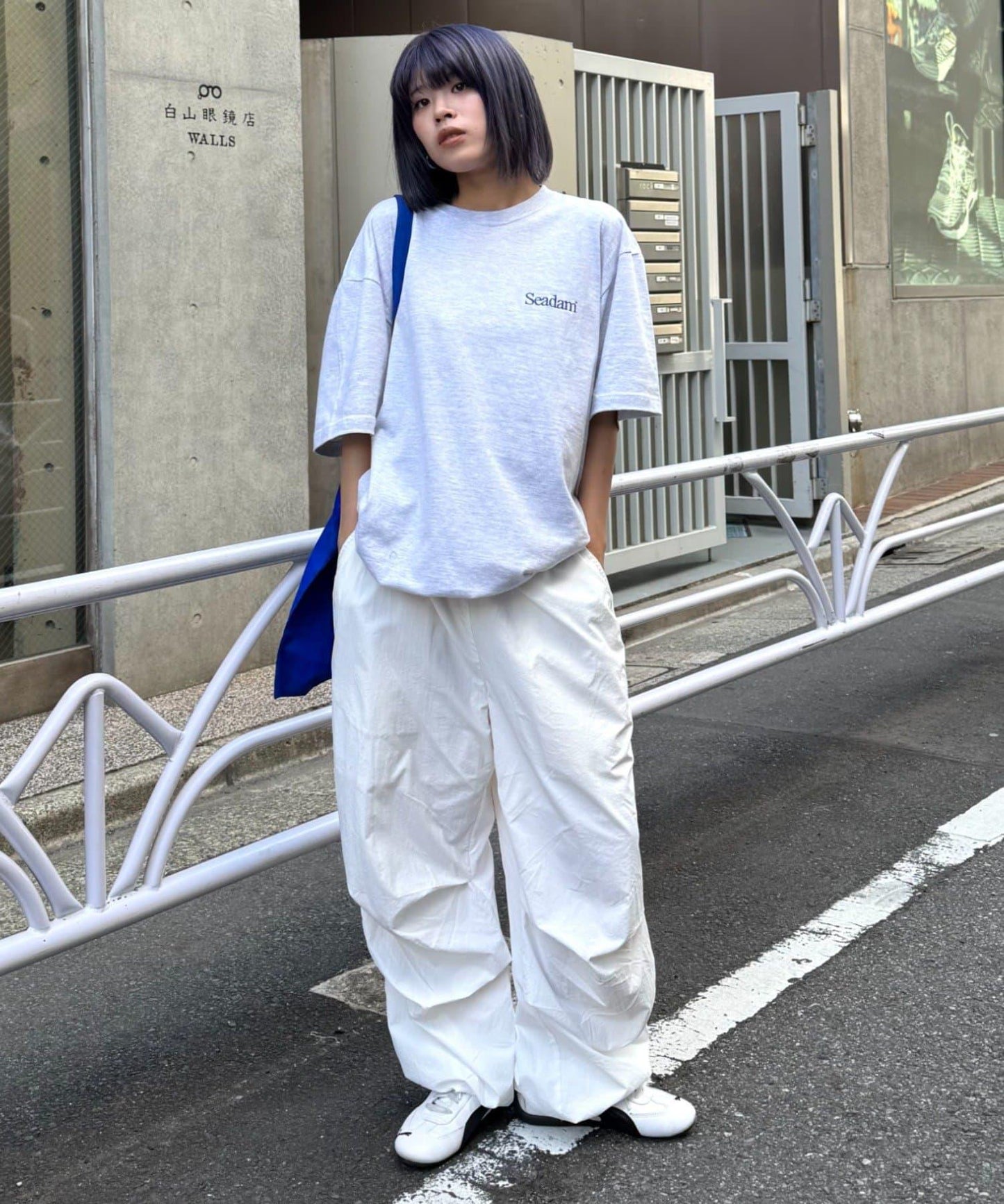 【SEADAM】〈男女通用〉信息印花手提包