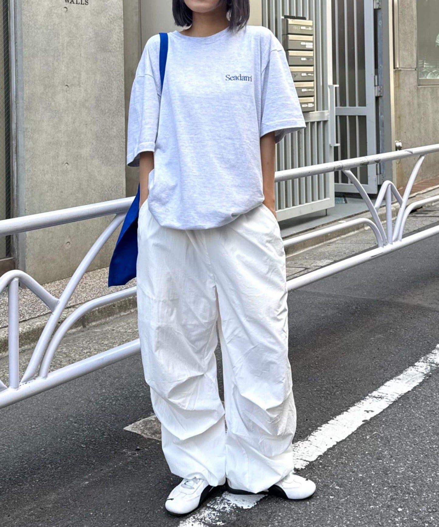 【SEADAM】〈男女通用〉信息印花手提包