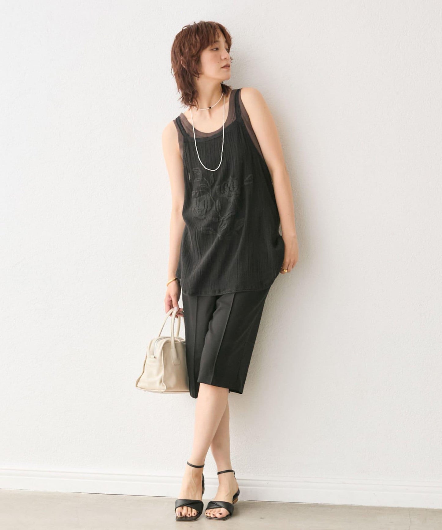【à Nice (尼斯)】手工刺繡吊帶背心