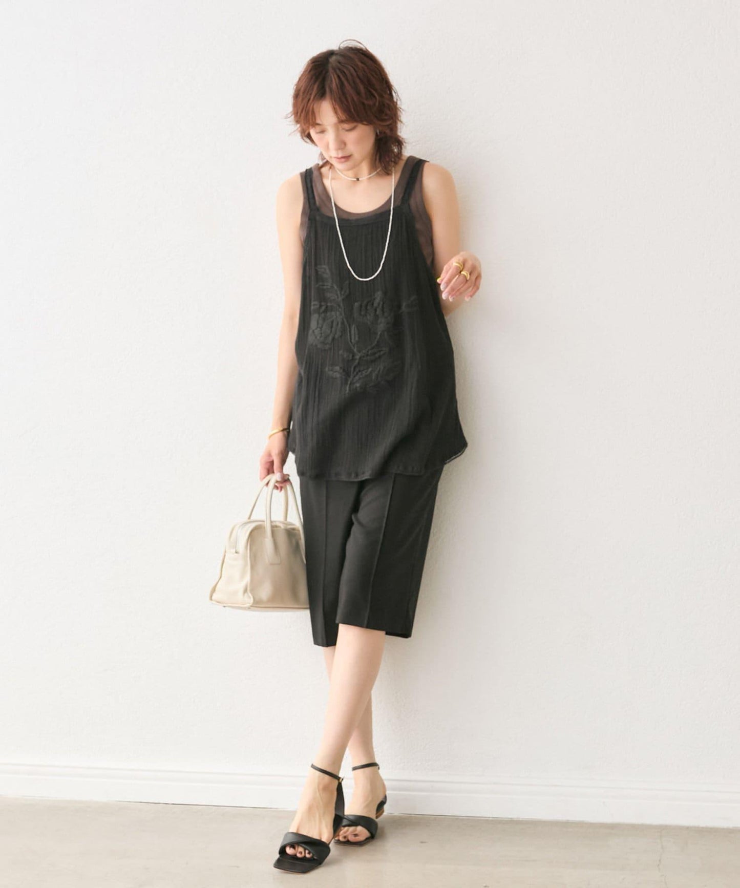 【à Nice (尼斯)】手工刺繡吊帶背心
