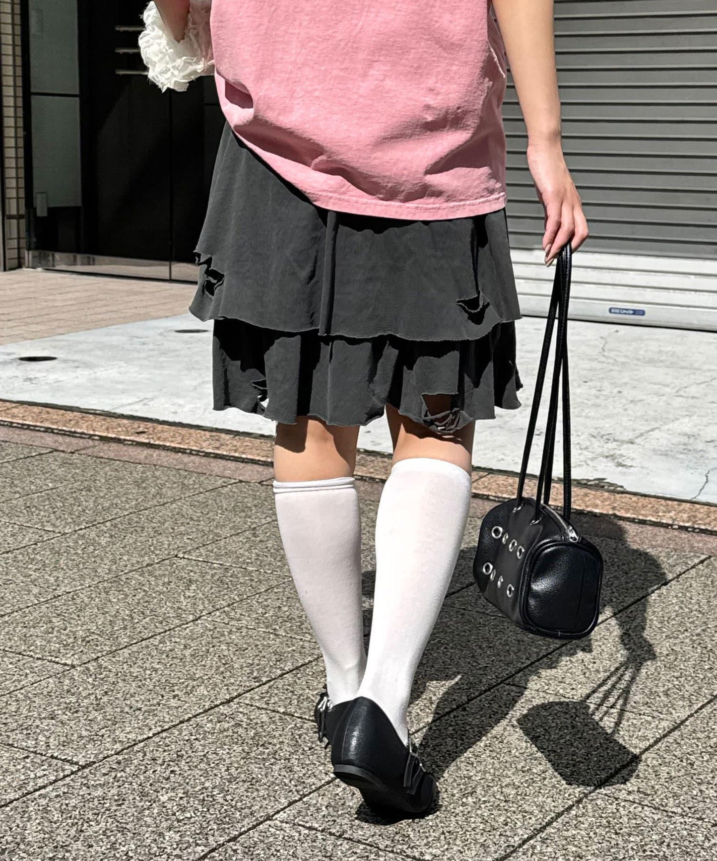 色素沉著損傷層疊迷你裙