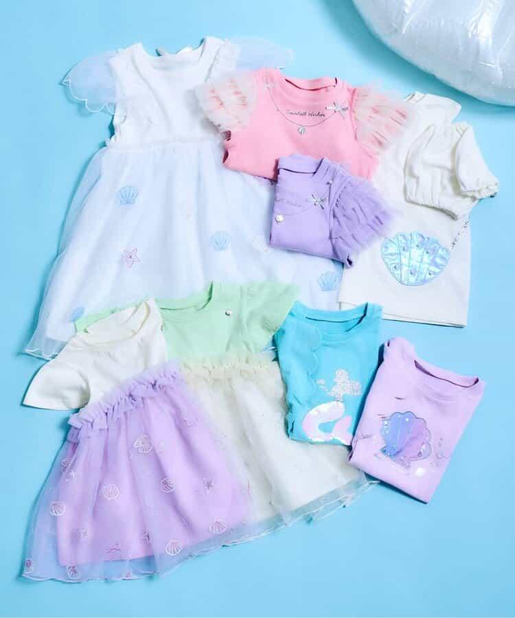 貝殼圖案蕾絲連衣裙