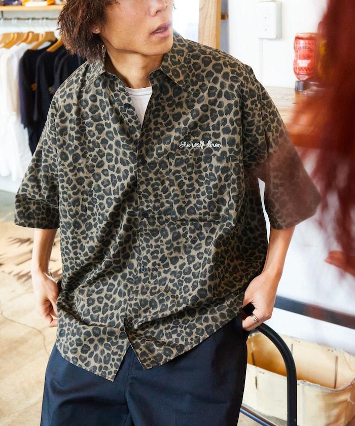 SHE WOLF DINER×FREAK'S STORE/海狼餐廳 寬鬆設計 刺繡 短袖 襯衫