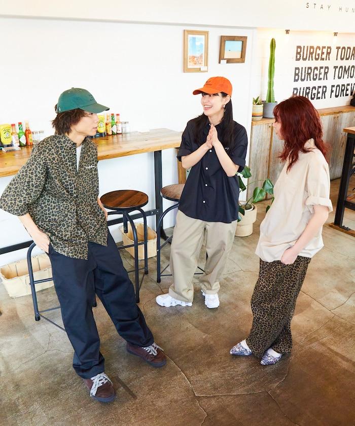 SHE WOLF DINER×FREAK'S STORE/海狼餐廳 寬鬆設計 刺繡 短袖 襯衫