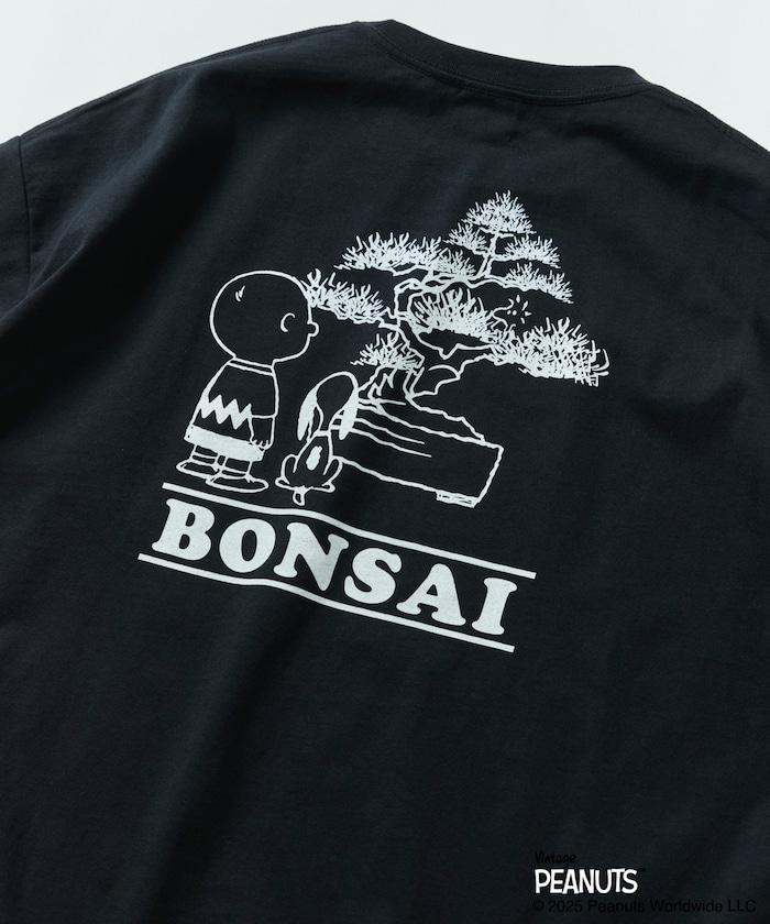 《花生漫畫》/《花生漫畫》 聯名 大號剪裁 背面印花 圓領T恤/BONSAI