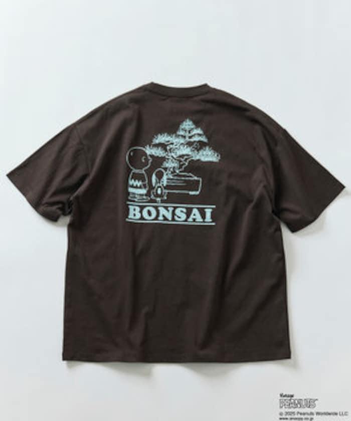 《花生漫畫》/《花生漫畫》 聯名 大號剪裁 背面印花 圓領T恤/BONSAI