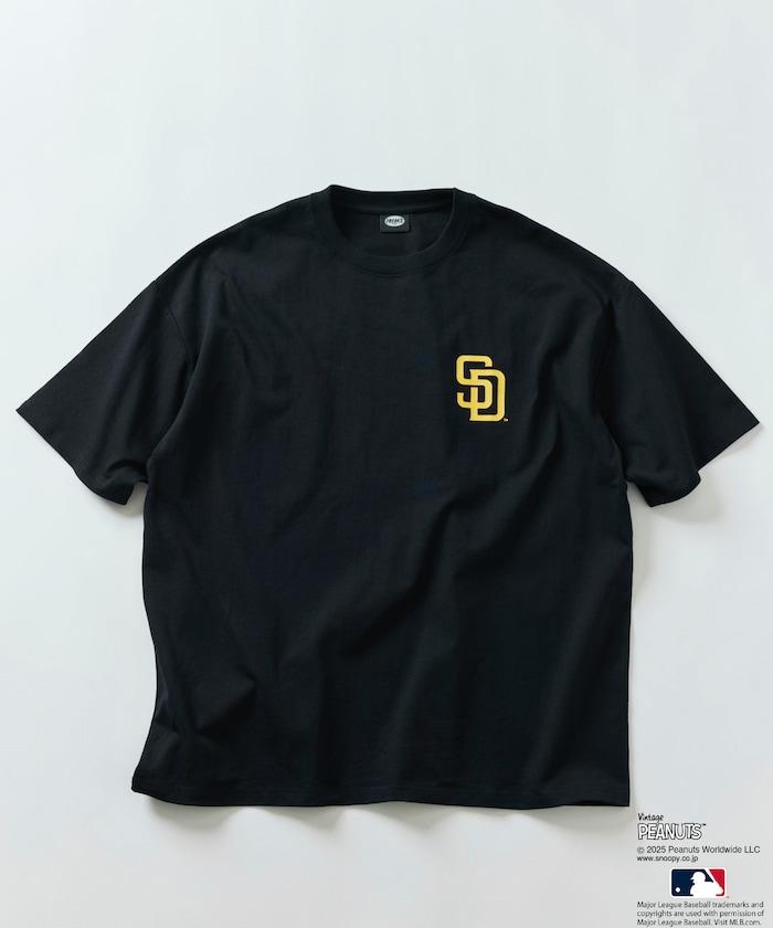 《花生漫畫》×MLB 聯名 大尺寸 背面印花 T恤 / 聖地亞哥教士