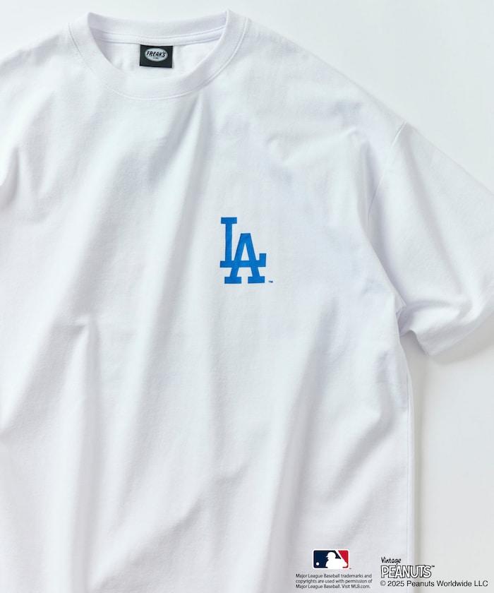 《花生漫畫》×MLB 聯名 大尺寸 背面印花 T恤 / 道奇隊