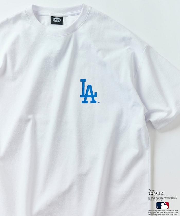 《花生漫畫》×MLB 聯名 大尺寸 背面印花 T恤 / 道奇隊