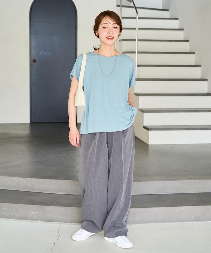 somarti 透視V領上衣(接觸冷感・吸水速幹・防紫外線)