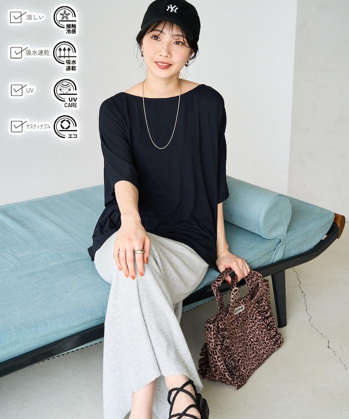 somarti 透氣圓領薄款上衣(接觸冷感・吸水速幹・防紫外線)【限定推出】