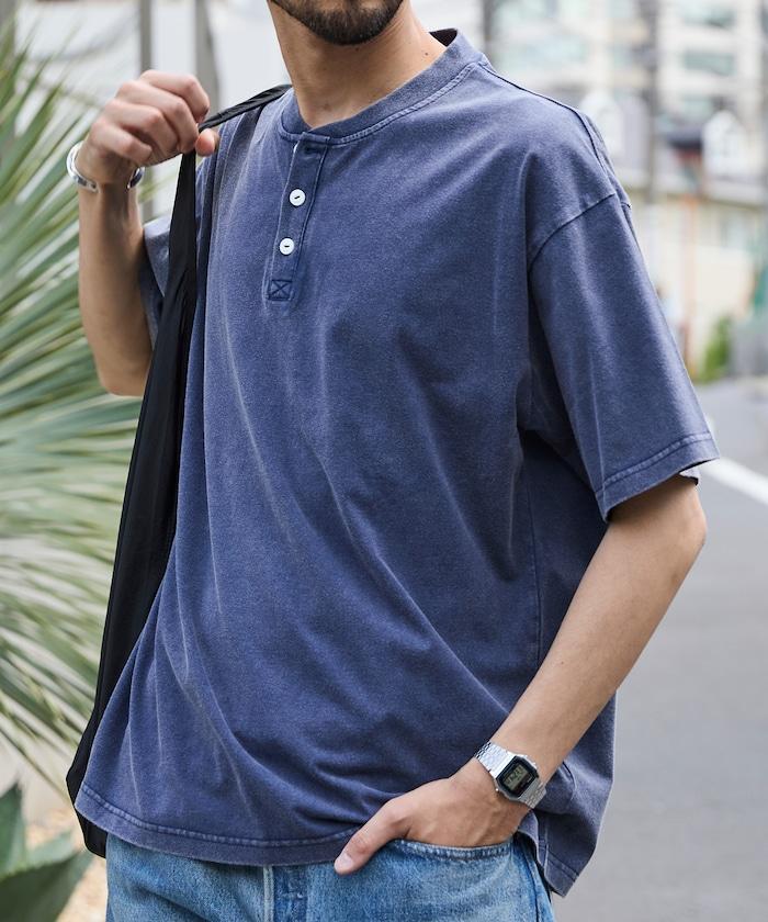 舒適版型 粉飾處理 圓領 短袖T恤