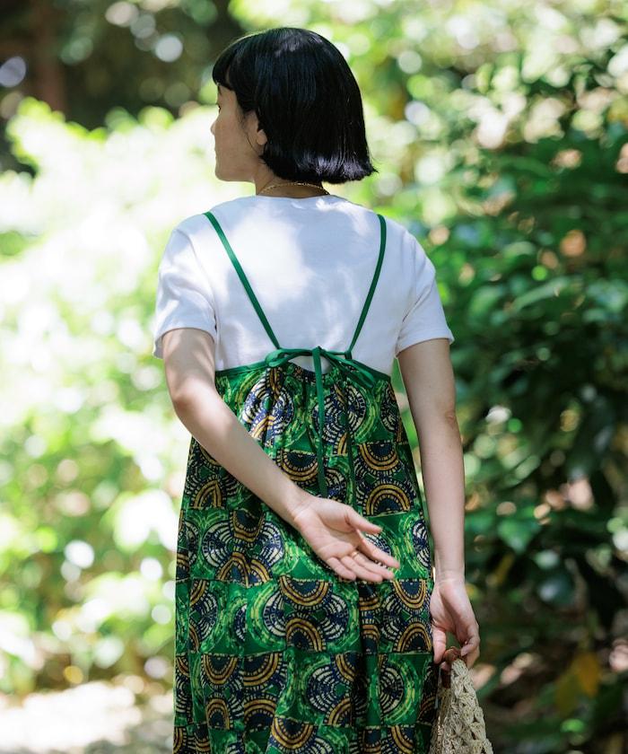 印度蠟染風格吊帶連衣裙