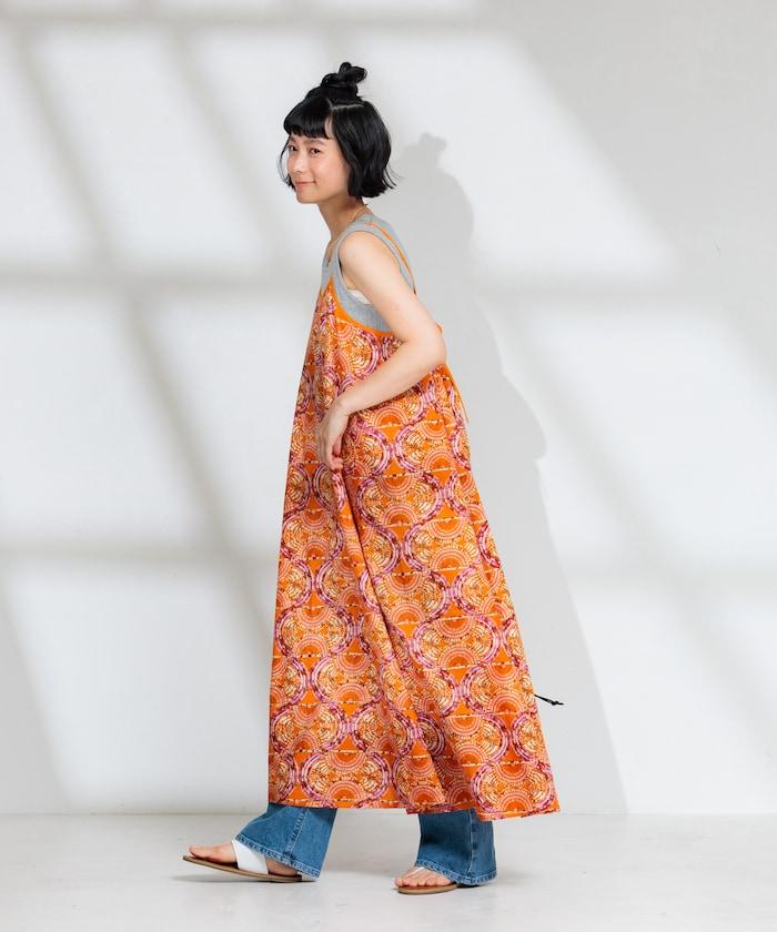 印度蠟染風格吊帶連衣裙