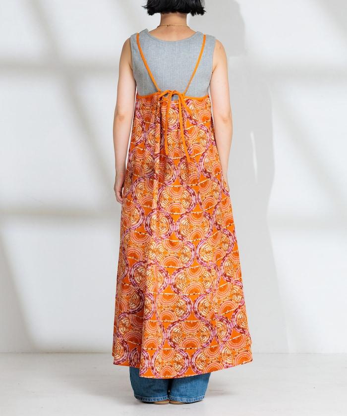 印度蠟染風格吊帶連衣裙