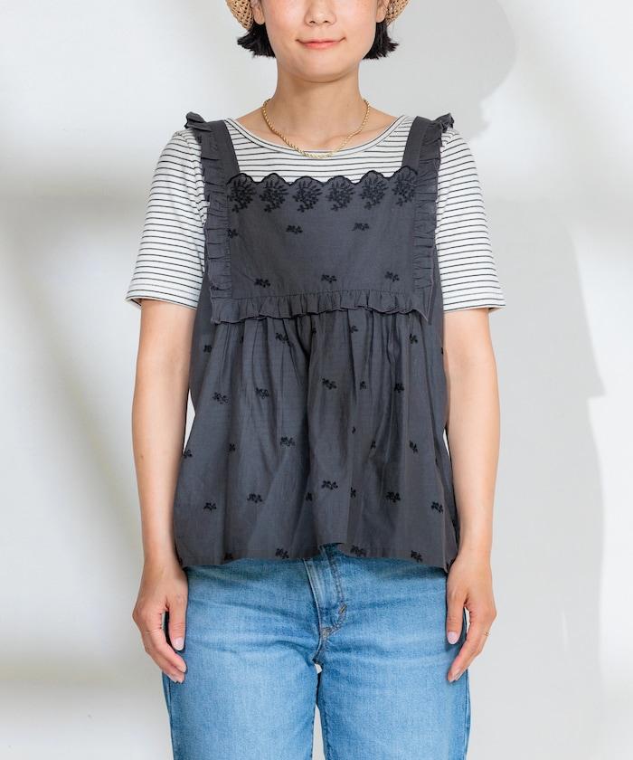 印度 配色拼接刺繡 2WAY吊帶連衣裙