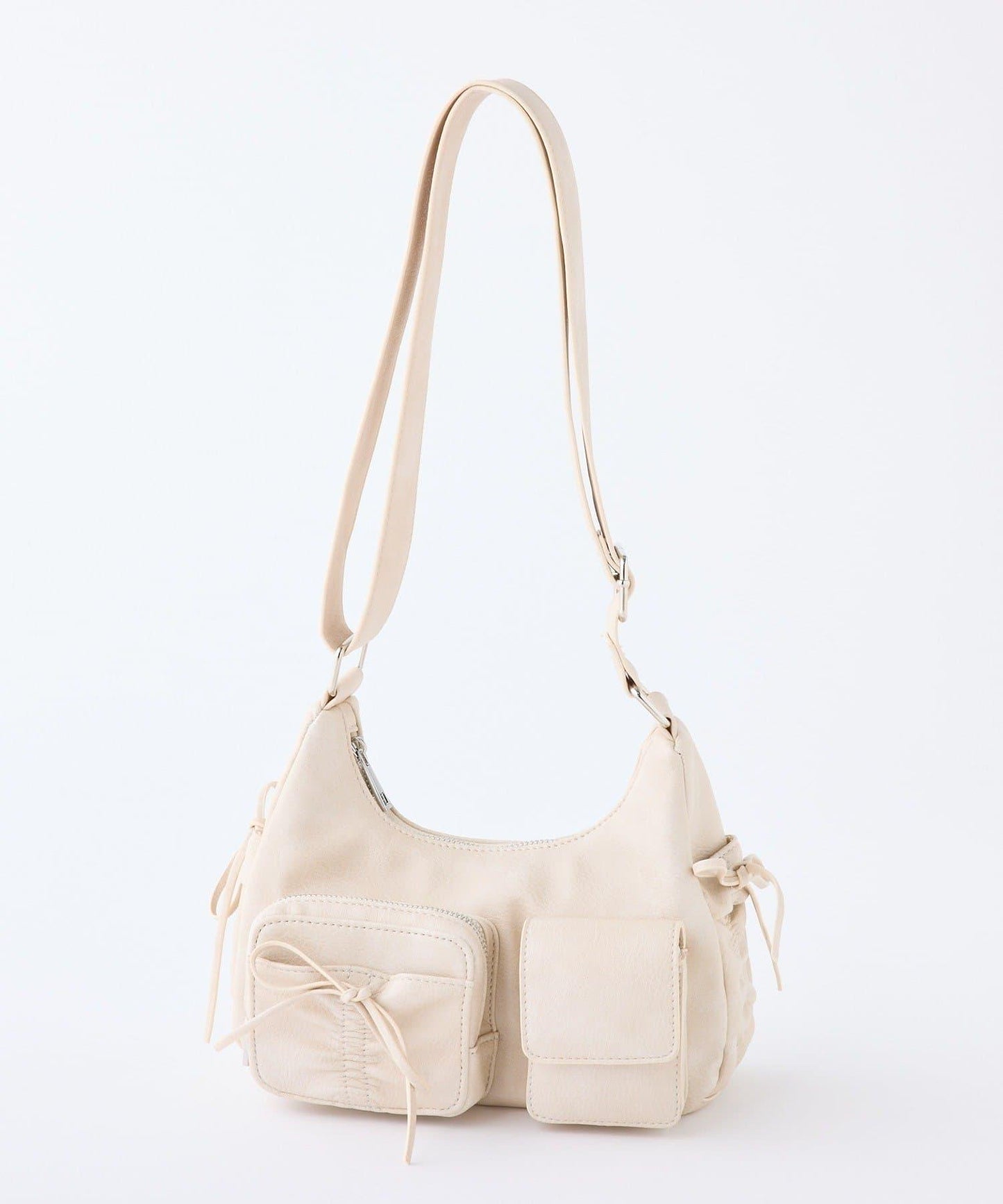 【/復刻】腰部口袋帶蝴蝶結單肩包