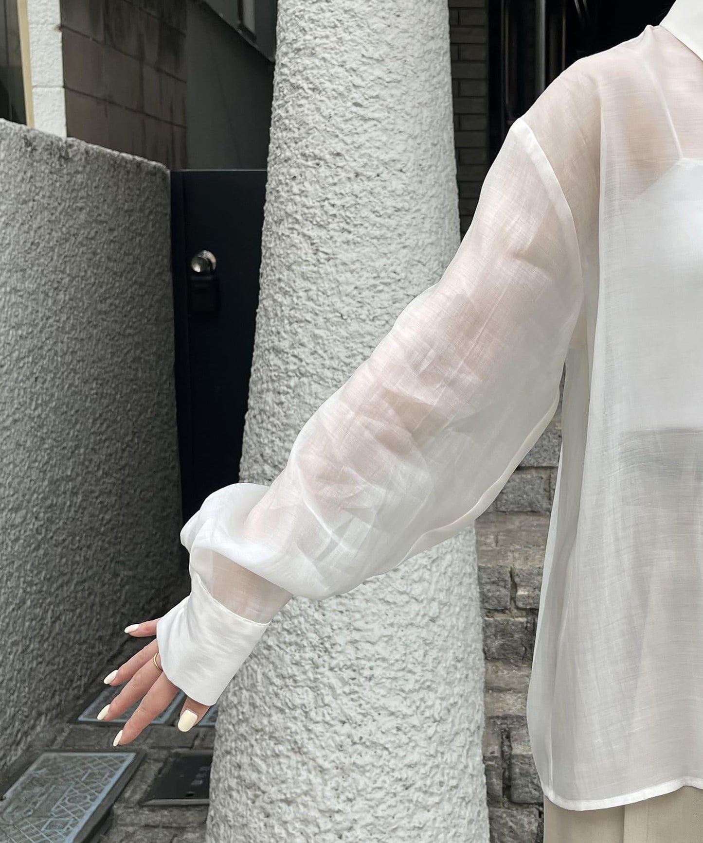 背心套裝透視襯衫