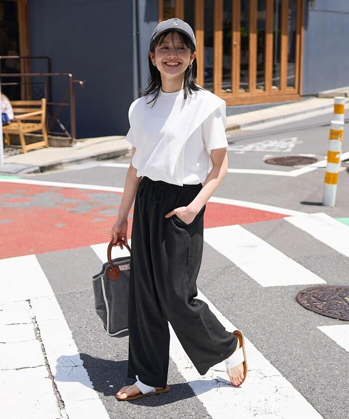 亞麻混紡 寬鬆 休閒褲<可搭配套裝>