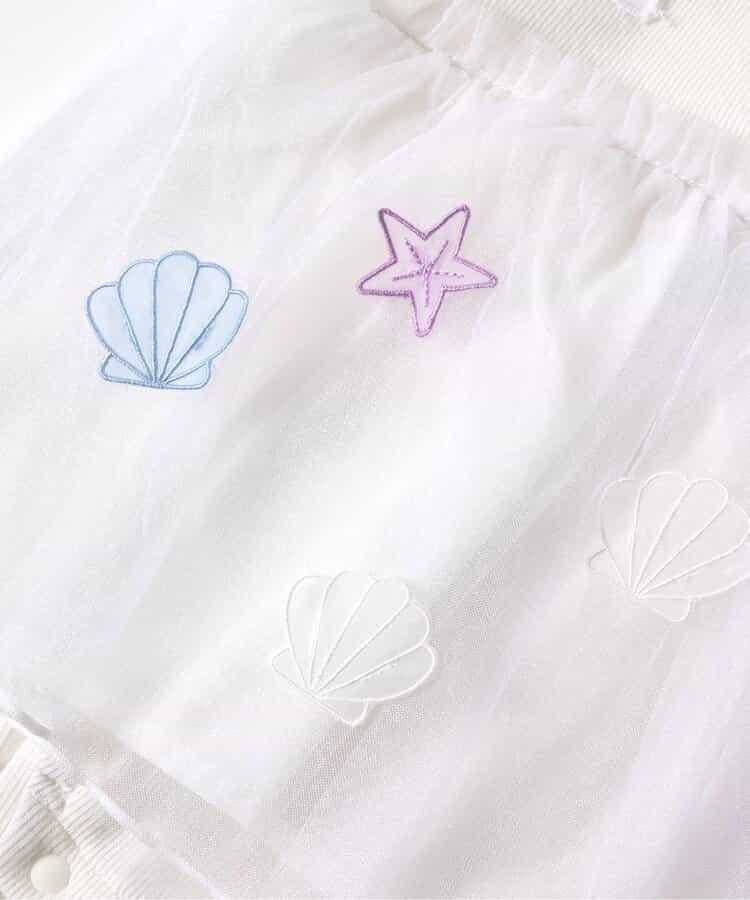 貝殼圖案蕾絲連體褲
