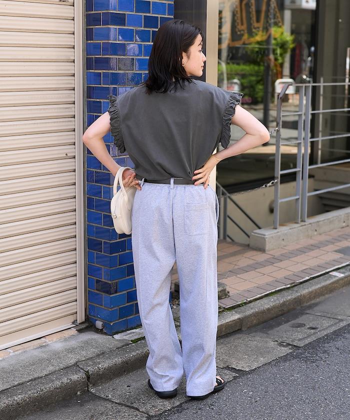 <接觸冷感> 夏季 粘合 曲線寬鬆褲