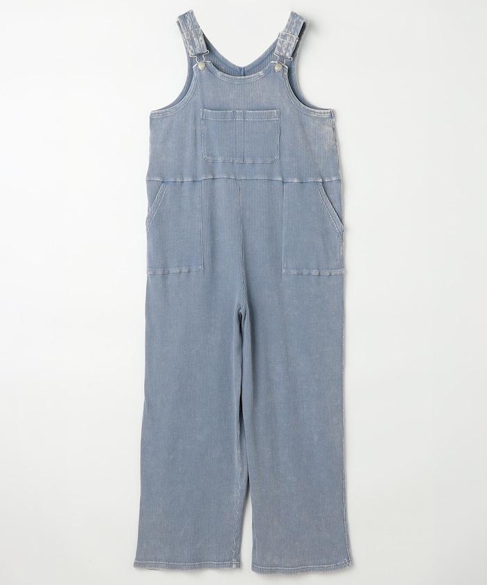 粉末漂白 軍裝風連體工裝褲