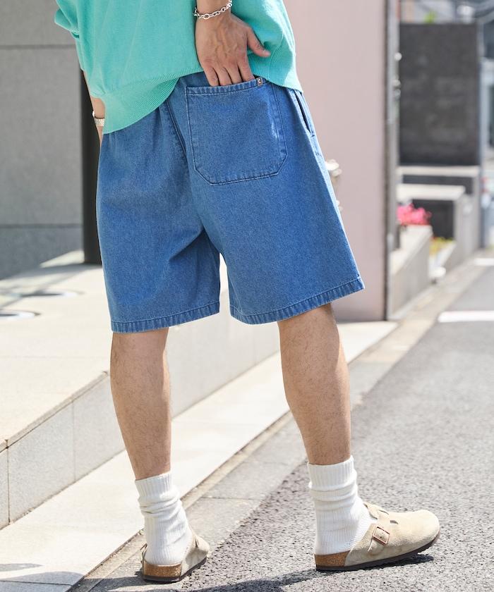 聯名 牛仔布 廚師寬鬆短褲