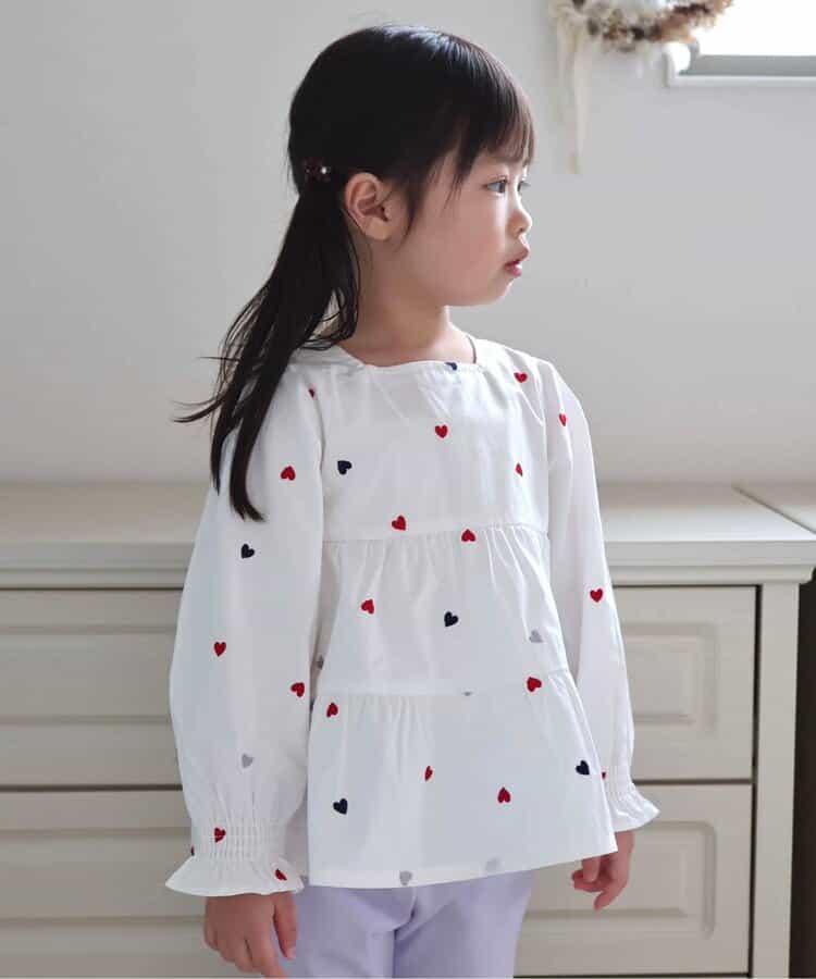 心形刺繡層疊連衣裙