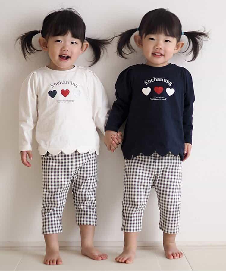 下襬扇邊心形圖案T恤