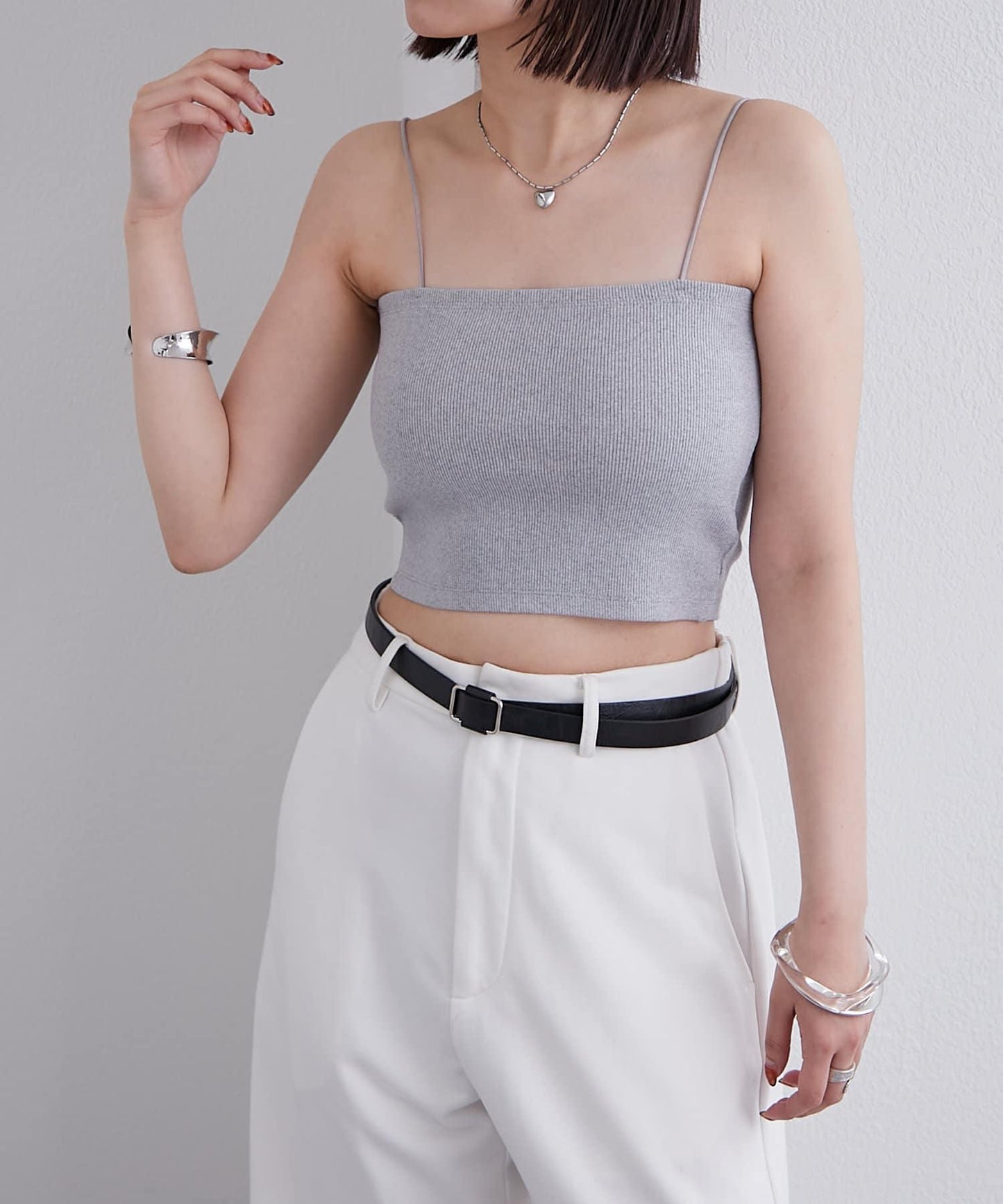 帶墊短款吊帶背心2