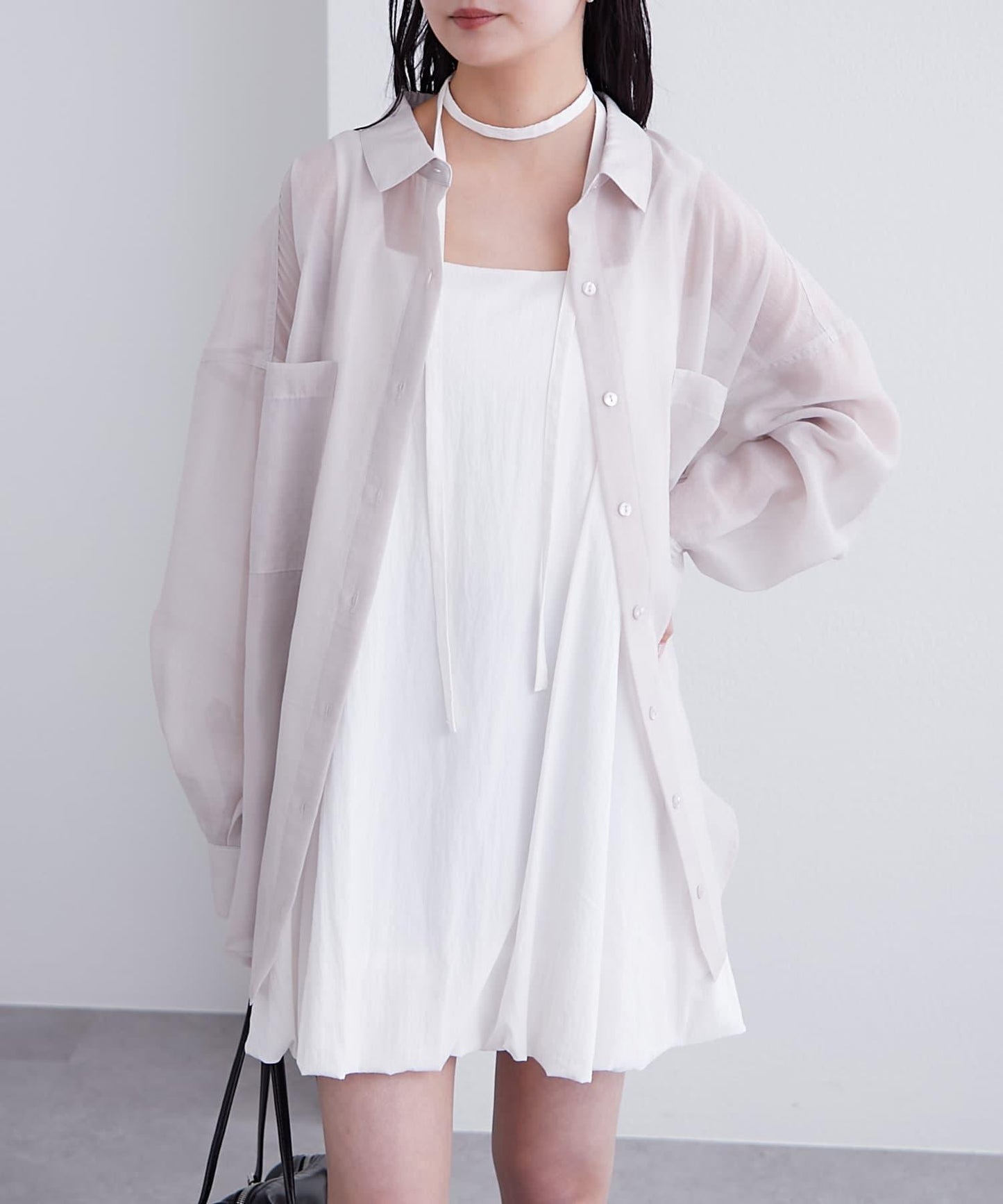 透視大號襯衫