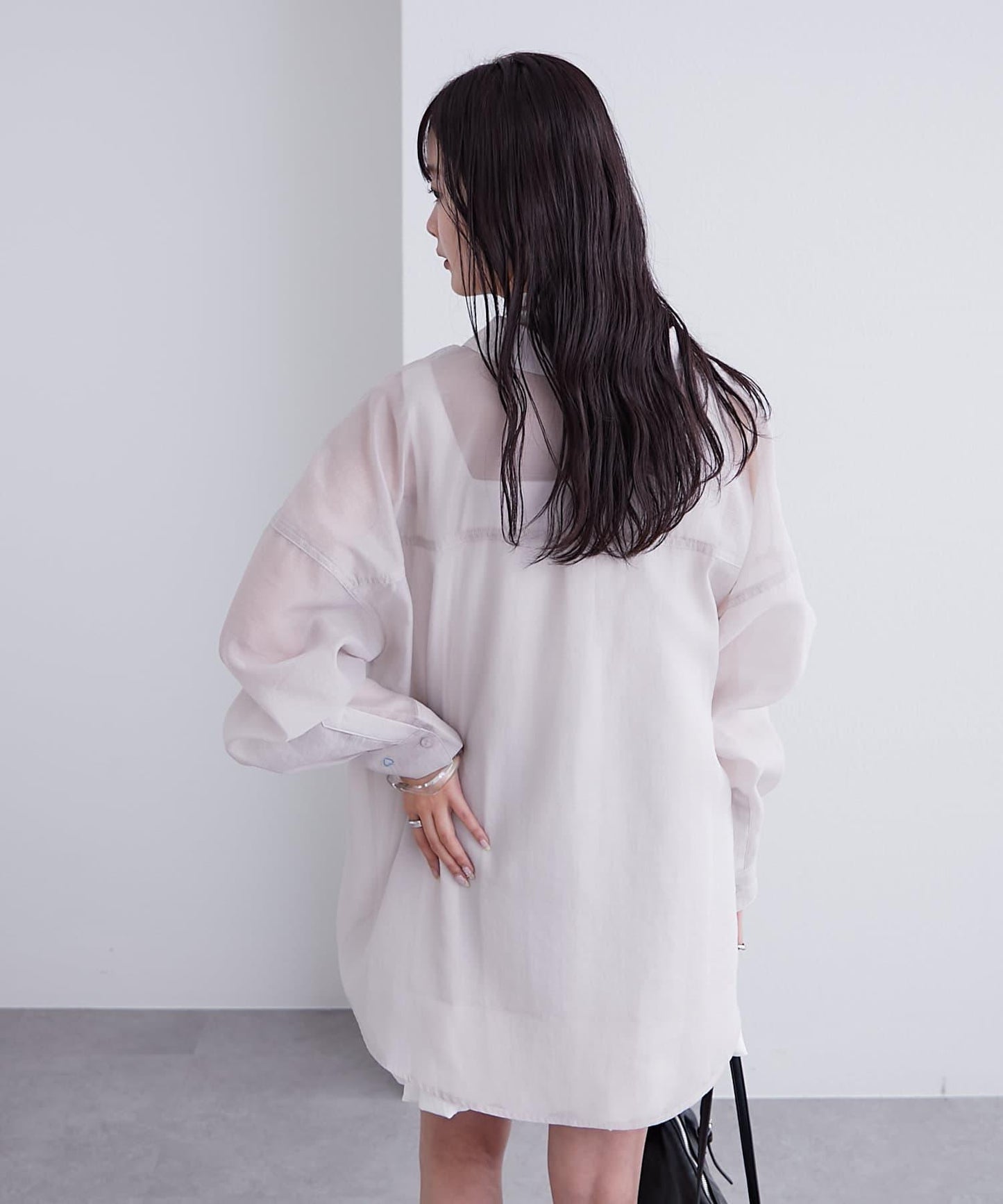 透視大號襯衫