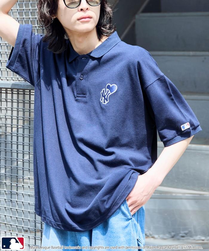 聯名 MLB 心形標誌刺繡Polo衫