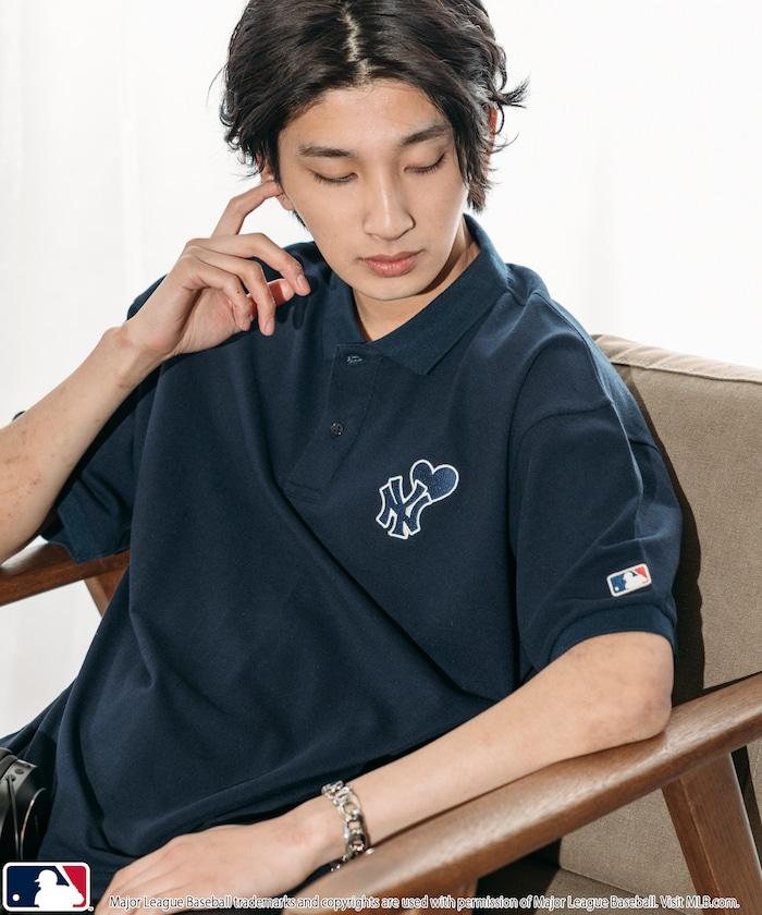 聯名 MLB 心形標誌刺繡Polo衫