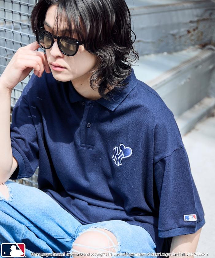 聯名 MLB 心形標誌刺繡Polo衫