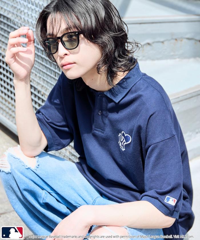 聯名 MLB 心形標誌刺繡Polo衫