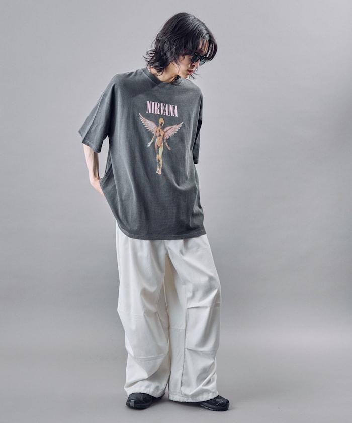NIRVANA IN UTERO 色素T恤