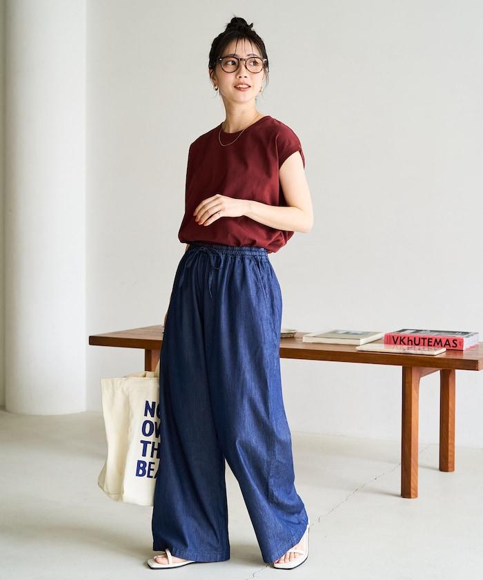 人造纖維丹寧休閒褲