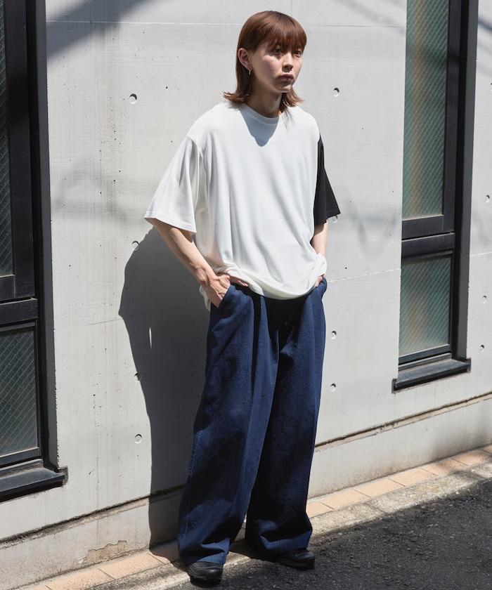 PONTE切換T恤 / 雙色短袖T恤 / 接觸冷感 / 防紫外線 / 速幹