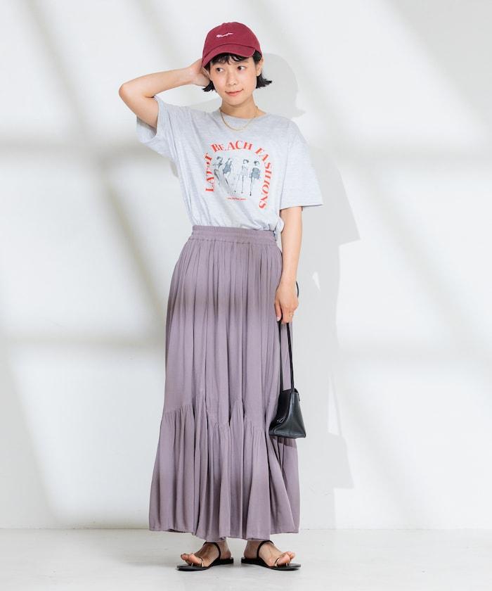 女孩子照片海灘拱形logo T恤