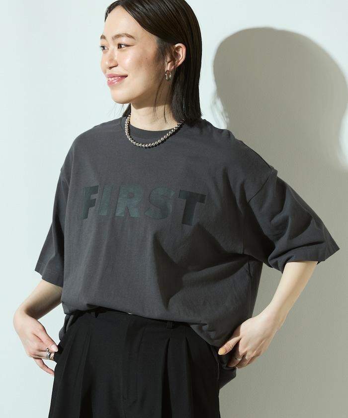 6盎司 前面標誌印花 圓領T恤 / 印花T恤 FIRST