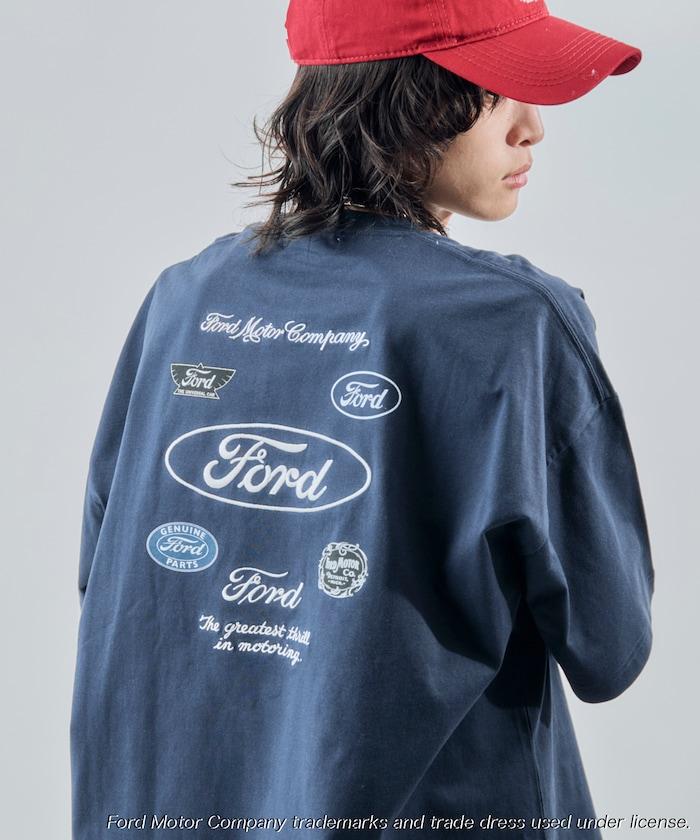 聯名 Ford 後背標誌刺繡印花T恤