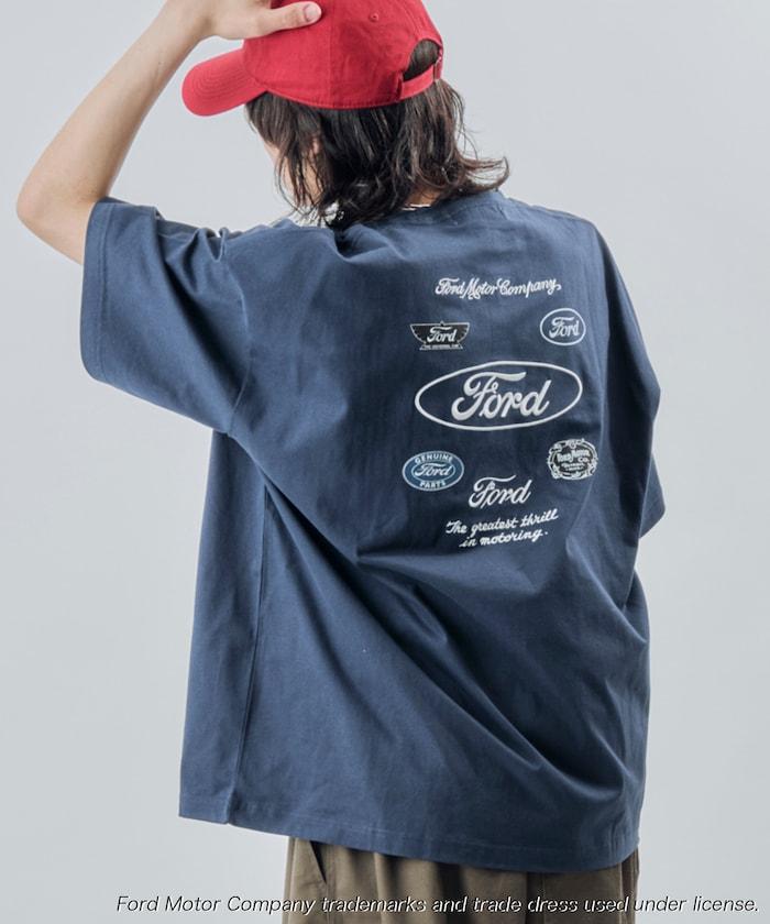 聯名 Ford 後背標誌刺繡印花T恤