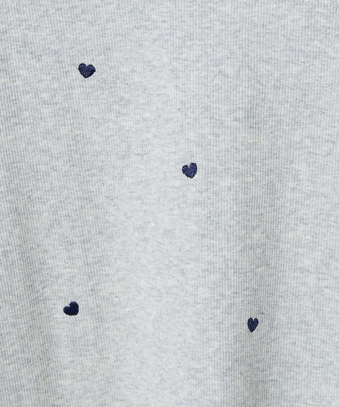 迷你愛心刺繡T恤