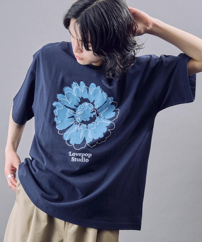 Lovepop studio 花朵刺繡印花T恤
