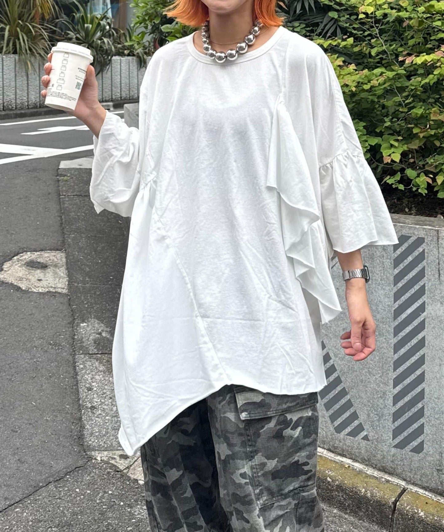 etsinta改良款荷葉邊上衣